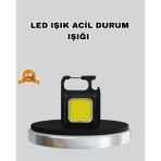 USB Şarjlı 800 Lümen LED Fener – Mini Boy, 3 Işık Modlu, Anahtarlık Tipi El Feneri