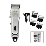 USB ŞARJLI - DİJİTAL GÖSTERGE SAÇ - SAKAL KESME TRAŞ MAKİNESİ ÇELİK GÖVDE - KOLLU TARAK AYARI SHC-1905-Findit