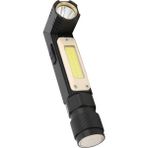 USB Şarjlı Katlanabilir Metal LED El Feneri - 5W + Cob, 800 Lümen, 360° Mıknatıslı Taban, 90° Döner Başlık, Kırmızı Flaşör, Kalem Klipsli - Kamp, Tamir, Acil Durum Için