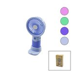 USB ŞARJLI MİNİ EL FANI ÇAP:8.4 - Y:16CM SABİT BAŞLIK 3-KADEME HIZT ELEFONLUKLU MASAÜSTÜ AYAK VANTİLATÖR (5264)