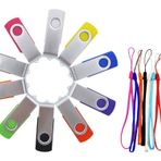 USB Stick 8 GB 10 adet, FEBNISCTE renkli bellek çubukları, döner metal bellek çubukları 8 GB, basit USB 2.0 Flash sürücü, Pendrive veri belleği, çok renkli bantlar ile flaş bellek