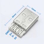 Usb Type A Erkek Soket Lehimlenebilir 4 Pin Diy Tip A Elektronik Devre Cihaz Usb 2.0