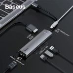 Usb Type C 6In1 Hdmi 3X Usb 3.0 Rj45 Çoğaltıcı Adaptör-(5775)