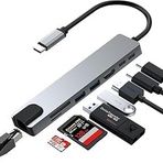 USB Type-C Hub Dönüştürücü 8 in 1 Çoklayıcı Ss X2 4K HDMI SD/Micro SD Kart Okuyucular Ethernet Bağlantı Noktası Hdtvcombo Hub Rj45/ Usb 3.0 3 Bağlantı Noktası/pd/sd/tf Kart Okuyucu