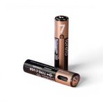 USB Type-C Şarjlı AAA Pil 1.5V 1000+ Kez Şarj Edilebilir Lityum Pil İnce Pil (2’li Paket)