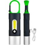 USB Type-C Şarjlı LED Anahtarlık Fener | 3W + Cob Işık, 400 Lümen, Karabinalı, Mini Torch Light, Taşınabilir Şarj Edilebilir El Feneri | Kamp, Acil Durum, Outdoor Kullanım Için