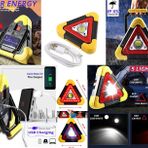 Usb ve Solar Şarj Led Su Geçirmez Kamp Feneri Reflektör Powerbank