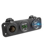 USB VOLTMETRE ŞARJ SOKETİ 3LÜ SET - TEKNE KARAVAN USB SETİ