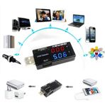 USB Voltmetre, USB Ampermetre, USB Akım Ölçer - Çift USB Çıkışlı