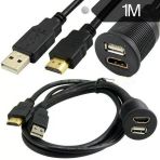 Usb2.0+hdmı Panel Tipi Uzatma Kablosu 1.8 Metre