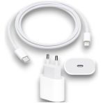 Usb‑c Güç Adaptörü + Lightning Şarj Kablosu Seti – Apple iPhone & iPad Uyumlu, Pd Hızlı Şarj, 1 metre Kablo - Beyaz - iPhone 12 Mini