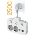Usb'li 3'lü Priz | 20W Hızlı Şarj | 1 Type-C + 3 USB | Pd & Qc 3.0 | Çoklu Priz & Uzatma Kablosu