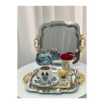 USD HOME 6 lı lüx royal geçme kulp kahve sunum servis tepsisi