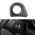 ushilife Araba Aksesuarları Ford Ranger 2023 2024 ile Uyumlu Karbon Fiber Orta Konsol Vites Paneli Kapağı Topuzu Baş Döşeme İç Döşeme Kapağı ABS (Başlat/Durdur Çerçevesi)
