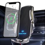 ushilife Kablosuz Araç Şarj Cihazı, 15W Hızlı Şarj Otomatik Sıkma Araç Şarj Cihazı, Hava Firar Cep Telefonu Tutacağı, iPhone 15-12 Pro Max 12-10 için Evrensel Eller Serbest Araç Şarj Cihazı Tutacağı, Samsung