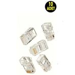 Usin 10 Adet Cat5 Cat6 Rj45 8P8C Jack Ethernet İnternet Modem Kablosu Soketi Network Uç