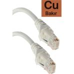 Usin 10 Metre %100 Cu Tam Bakır 23 Awg Cat6 RJ45 Jacklı Lan Internet Data Network Adsl Modem Kablosu