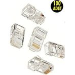 Usin 100 Adet Cat5 Cat6 RJ45 8P8C Jack Ethernet Modem Kablosu Soketi Network Uç Yüksek Hızlı