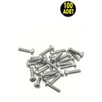 Usin 100 ADET M6 x 16mm Yıldız Silindir Başlı Dayanıklı Çiko Kaplama ( YSB ) Metrik Vida - Montaj Vidası