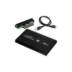 Usin 2.5 inç USB 2.0 Harici HDD SSD Disk Kutusu, Alüminyum Kasa, Siyah, SATA Arayüzü