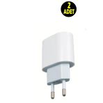 Usin 2 Adet 20 Watt Type-C Girişli İphone X-11-12-13 Uyumlu Hızlı Şarj Başlığı Şarj Cihazı Aleti Adaptörü