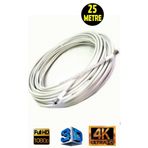 Usin 25 Metre 64 Tel Rg6/U4 Full Hd 3D 4K Anten Tv Çanak Uydu Lnb Kablosu ( F Konnektör Takılı Hazır )