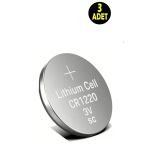 usin 3 ADET 3 VOLT CR1220 Lityum Düğme Para Pil CR 1220
