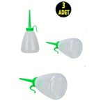 usin 3 ADET Motor Siliikon Makina Makine Yağı Yağlama Plastik Şişesi 150 Ml Huni Ağızlı Damlalık Şişe