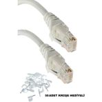 Usin 50 Metre Cat6 Lan Internet Data Modem Kablosu (Cat 6 Ethernet Modem RJ45 Uçlu Jacklı Network Adsl) 50 Adet Kroşe Hediyeli