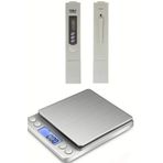 usin Çelik Hassas 2kg/0.1gr Mutfak Dijital Tartısı Terazisi +tds Su Kalitesi Saflık Sıcaklık Ölçüm Cihazı USN TDSTR