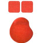Usin Oval Kırmızı Kum Desen Bilek Destekli Mouse Pad + 2 Adet Kupa Fincan Bardak Altlığı Altlık Set