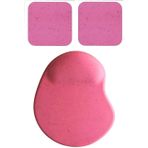 Usin Oval Kum Desen Bilek Destekli Mouse Pad + 2 Adet Kupa Fincan Bardak Altlığı Altlık Set (fuşya)
