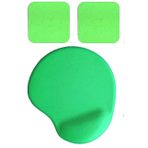Usin Oval Kum Desen Bilek Destekli Mouse Pad + 2 Adet Kupa Fincan Bardak Altlığı Altlık Set (yeşil)