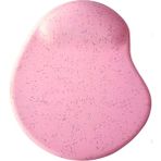 Usin Oval Pembe Kum Desen Bilek Destekli Kaymaz Taban Bilgisayar Mouse Pad 23 cm x 20 cm
