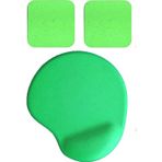 Usin Oval Yeşil Kum Desen Bilek Destekli Mouse Pad + 2 Adet Yeşil Kupa Fincan Bardak Altlığı Altlık Set