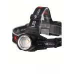 Usin Şarjlı 3000 Lümen 30W Led Yüksek Işıklı Zoom + Flaşörlü Avcı Balıkçı Kamp Kafa Feneri Kafa Lambası