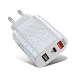 Uslion 20 W USB QC 3.0 Şarj PD 3.0 Beyaz Hızlı Şarj Aleti Şarj Başlık