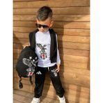 Uslu Kids Taraftar Çantalı Eşofman Takımı Kırmızı - 7 - 8 Yaş - Siyah