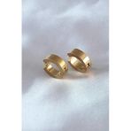 Uslucan Alışveriş 316L Çelik Gold Renk Sıkıştırmalı Erkek Küpe