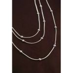 Uslucan Alışveriş 316L Çelik Gümüş Renk Minimal Topçuk Model Çoklu Kolye