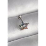 Uslucan Alışveriş 316L Çelik Gümüş Renk Renkli Zirkon Taşlı Yıldız Model Tragus Piercing
