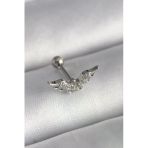 Uslucan Alışveriş 316L Çelik Gümüş Renk Zirkon Taş Detay Kanat Model Tragus Piercing