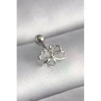 Uslucan Alışveriş 316L Çelik Gümüş Renk Zirkon Taş Detay Kurdele Model Tragus Piercing