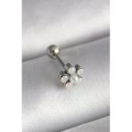 Uslucan Alışveriş 316L Çelik Gümüş Renk Zirkon Taşlı Çiçek Model Tragus Piercing