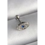 Uslucan Alışveriş 316L Çelik Gümüş Renk Zirkon Taşlı Göz Tragus Piercing