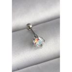 Uslucan Alışveriş 316L Çelik Gümüş Renk Zirkon Taşlı Kalp Tragus Piercing