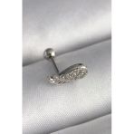 Uslucan Alışveriş 316L Çelik Gümüş Renk Zirkon Taşlı Kanat Tragus Piercing