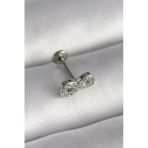 Uslucan Alışveriş 316L Çelik Gümüş Renk Zirkon Taşlı Sonsuzluk Model Tragus Piercing