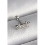 Uslucan Alışveriş 316L Çelik Gümüş Renk Zirkon Taşlı Yonca Tragus Piercing