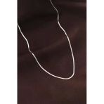 Uslucan Alışveriş Çelik Gümüş Renk 60 Cm İnce İtalyan Zincir Kolye
